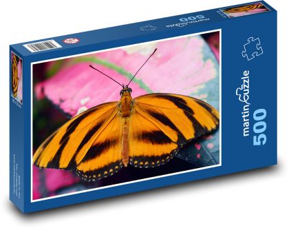 Pomarańczowy motyl - skrzydła, owady - Puzzle 500 elementów, rozmiar 46x30 cm
