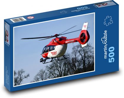 Helikoptéra - záchranka, vrtulník - Puzzle 500 dílků, rozměr 46x30 cm