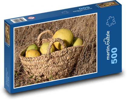 Citrony - košík, ovoce - Puzzle 500 dílků, rozměr 46x30 cm