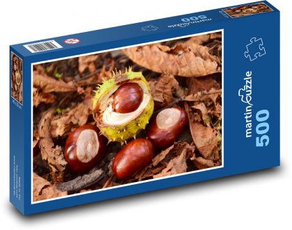 Kastanien - Herbst, Blätter - Puzzle - 500 Teile