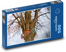 Tree - wheels, decorations Puzzle of 500 pieces - 46 x 30 cm 