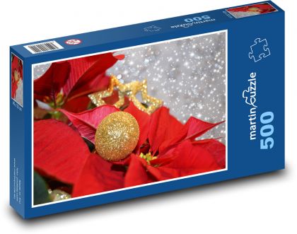 Weihnachtsstern - Blume, Weihnachten - Puzzle - 500 Teile