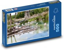 Rezerwat przyrody - Flamingos Puzzle 500 elementów - 46x30 cm