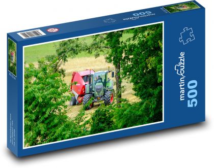 Ciągnik - pole, praca - Puzzle 500 elementów, rozmiar 46x30 cm