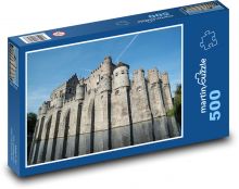 Schloss - Belgien, Antike Puzzle 500 Teile - 46 x 30 cm