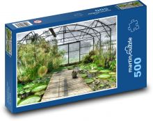 Skleník - lekníny, zahrada Puzzle 500 dílků - 46 x 30 cm