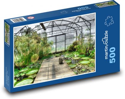 Skleník - lekníny, zahrada - puzzle 500 dílků