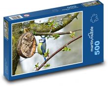 Modrá - vták, zviera Puzzle 500 dielikov - 46 x 30 cm 
