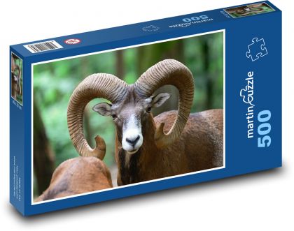 Muflon - ram, animal - Puzzle of 500 pieces, size 46x30 cm 