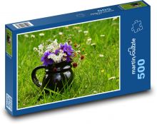 Lúčne kvety - lúka, leto Puzzle 500 dielikov - 46 x 30 cm 