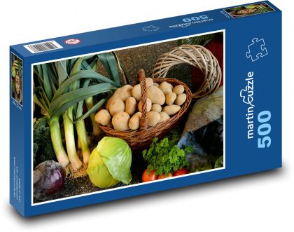 Zelenina - zber, zemiaky - Puzzle 500 dielikov, rozmer 46x30 cm 