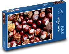 Kaštany - podzim, jírovec Puzzle 500 dílků - 46 x 30 cm