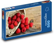 Red raspberries - fruit, berries Puzzle of 500 pieces - 46 x 30 cm