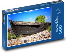 Old boat - coast, sea Puzzle of 500 pieces - 46 x 30 cm 