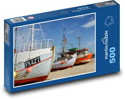 Fischerboot - Meer, Dänemark - Puzzle - 500 Teile