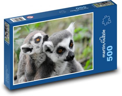 Lemurs - animals, zoo - Puzzle of 500 pieces, size 46x30 cm 