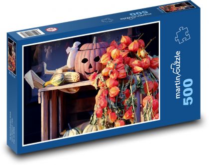 Halloween - pumpkins, autumn - Puzzle of 500 pieces, size 46x30 cm 