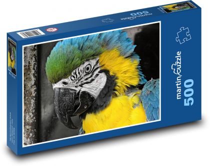 Ara - parrot, bird - Puzzle of 500 pieces, size 46x30 cm 