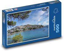 Město - pobřeží, pláž Puzzle 500 - 46x30 cm