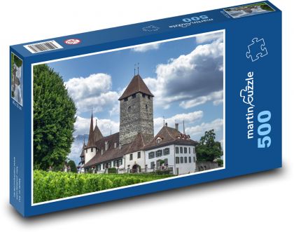 Spišský hrad - Švajčiarsko, budova - Puzzle 500 dielikov, rozmer 46x30 cm 