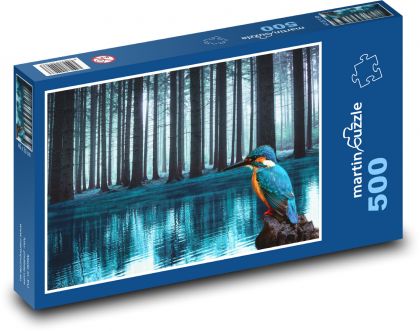 Eisvogel - Vogel, Bäume - Puzzle - 500 Teile