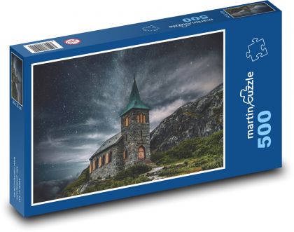 Castle - night, stars - Puzzle of 500 pieces, size 46x30 cm 