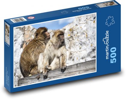 Opice - primáti, zvířata - Puzzle 500 dílků, rozměr 46x30 cm