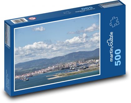 Port - industry, sea - Puzzle of 500 pieces, size 46x30 cm 