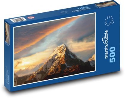 Berg - Wolken, Sonne - Puzzle - 500 Teile