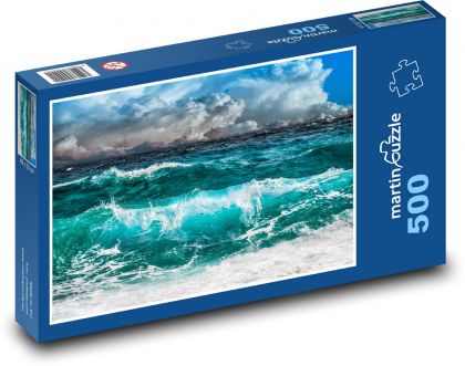 Wzburzone morze - ocean, woda - Puzzle 500 elementów, rozmiar 46x30 cm
