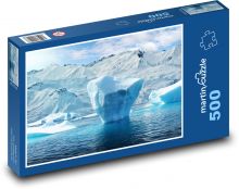 Gletscher im Ozean - Schnee, Meer Puzzle 500 Teile - 46 x 30 cm