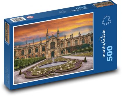 Palace - ornamental garden, natural wallpaper - Puzzle of 500 pieces, size 46x30 cm 
