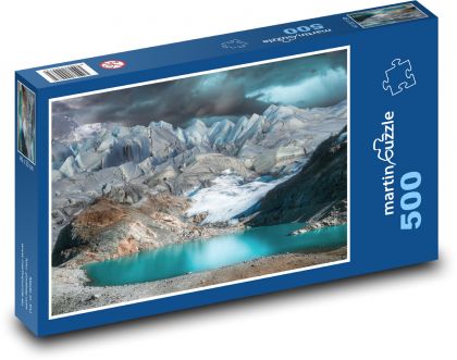 Ice Mountain - landscape, lake - Puzzle of 500 pieces, size 46x30 cm 