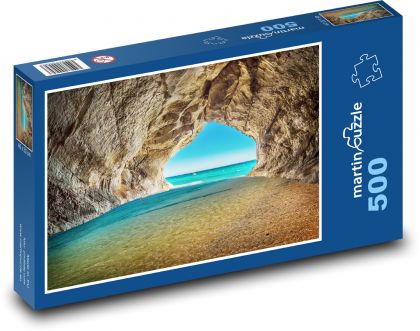 Caves in the sea - beach, rocks - Puzzle of 500 pieces, size 46x30 cm 