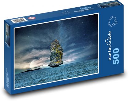 Ostrov v moři - planeta, moře v noci - Puzzle 500 dílků, rozměr 46x30 cm