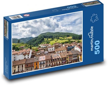 Město ve Španělsku - hora, Calabrie - Puzzle 500 dílků, rozměr 46x30 cm