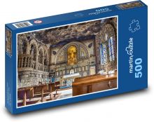 Kostel - oltář, lavice Puzzle 500 dílků - 46 x 30 cm