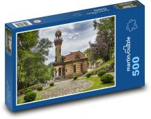 Budova - zahrada, architektura Puzzle 500 dílků - 46 x 30 cm