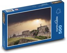 Hřbitov - krajina, mraky Puzzle 500 dílků - 46 x 30 cm