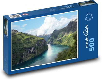 Fiord - Norwegia, morze - Puzzle 500 elementów, rozmiar 46x30 cm