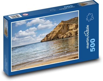 Pláž na pobřeží - moře, útesy - Puzzle 500 dílků, rozměr 46x30 cm