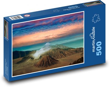 Vulkane - Landschaft, bunte Wolken - Puzzle - 500 Teile