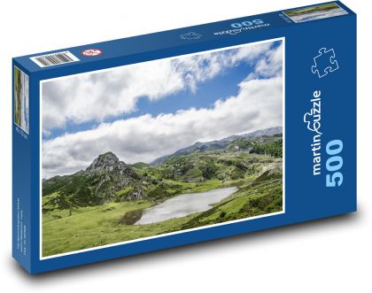 Jezioro Ercina - Asturia, Hiszpania - Puzzle 500 elementów, rozmiar 46x30 cm