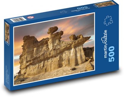 Skalnatá krajina - príroda, mraky - Puzzle 500 dielikov, rozmer 46x30 cm 