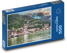 Stadt in Norwegen - Bergen, Landschaft Puzzle 500 Teile - 46 x 30 cm