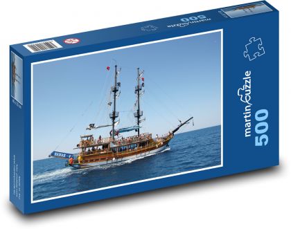 Cestovanie - loď, plachetnica - Puzzle 500 dielikov, rozmer 46x30 cm 