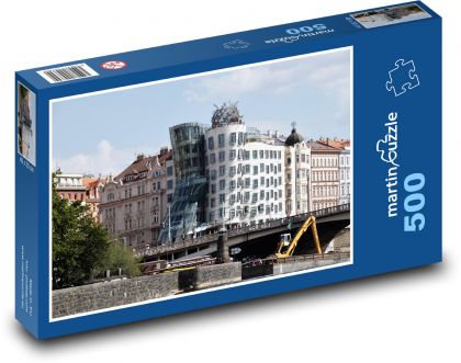 Praha - Tančící dům - Puzzle 500 dílků, rozměr 46x30 cm