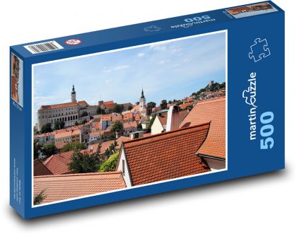 Mikulov - střechy a zámek - puzzle 500 dílků