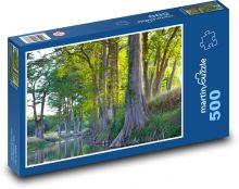 Drzewo - korzenie, rzeka Puzzle 500 elementów - 46x30 cm
