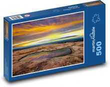 Zachód słońca, góry Puzzle 500 elementów - 46x30 cm